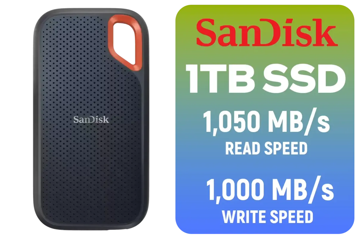 SanDisk Extreme 1TB poertable ssd external drive